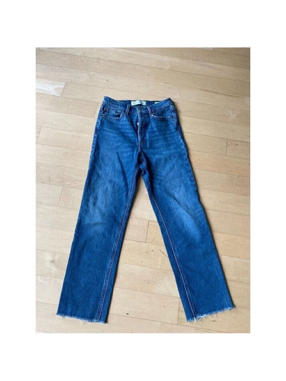 Denim Forum blue "The Arlo High Rise Straight" Womens jeans sz 25 button fly